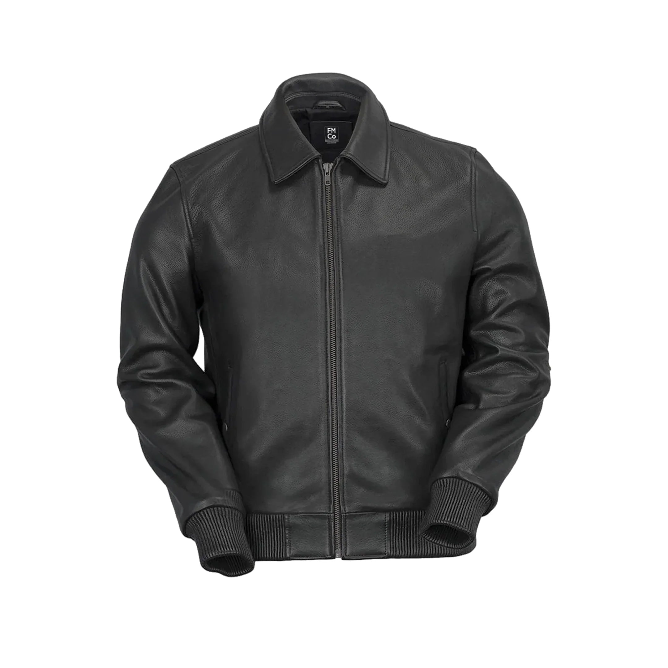 Castor - Mens Fashion Leather Jacket Men's Fashion Jacket FMCo Black XS