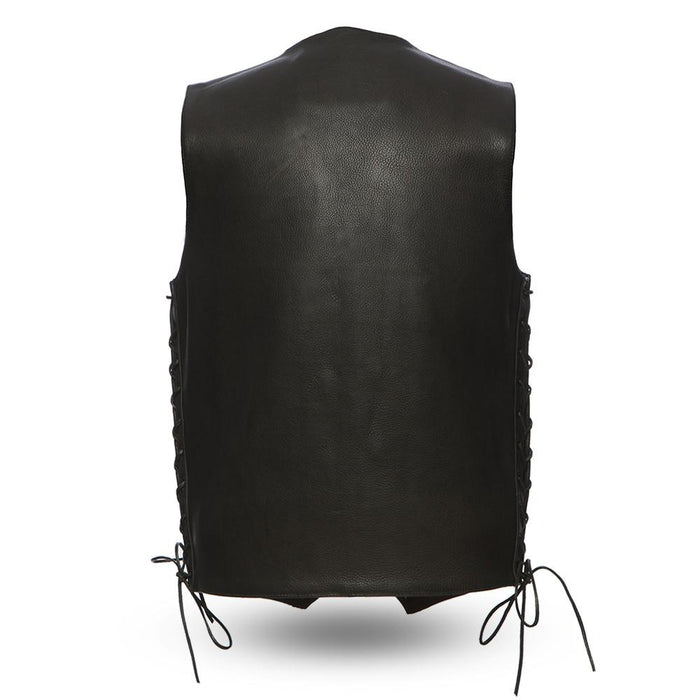 Morbius - Men's Motorcycle Western Style Leather Vest Men's Leather Vest Best Leather Ny