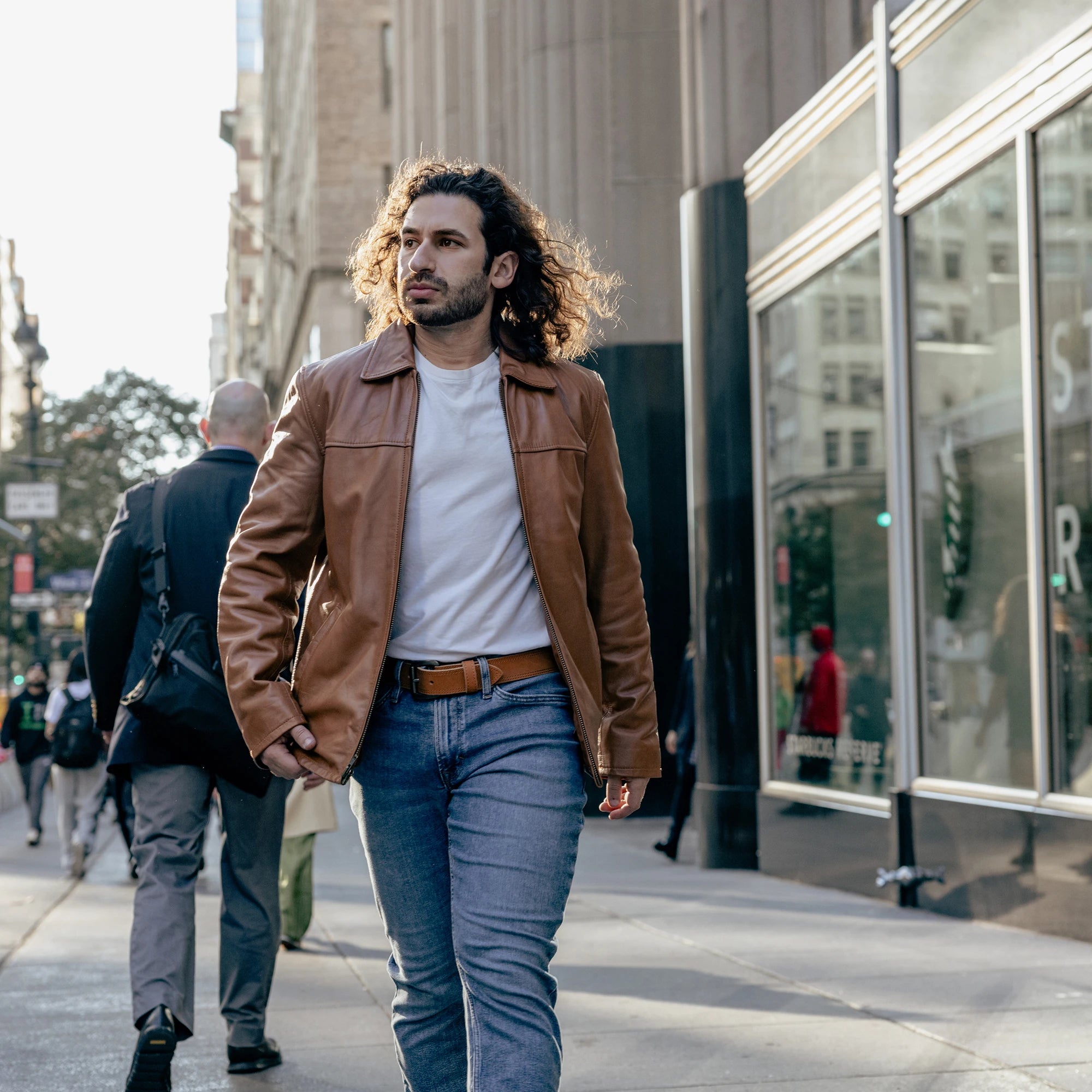 Indiana - Men's Casual Fashion Leather Jacket (Whiskey) Men's Fashion Leather Jacket Best Leather Ny