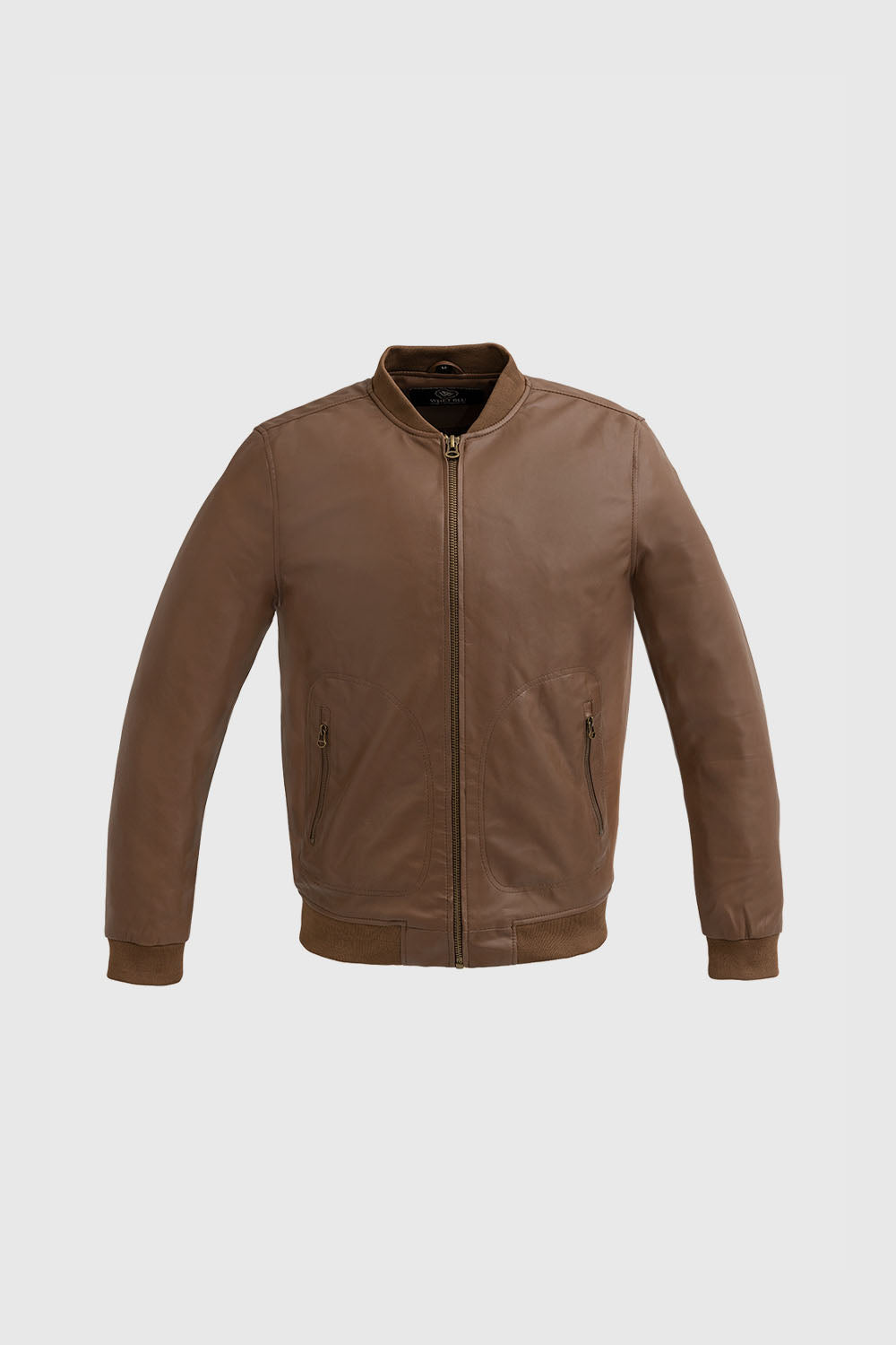 Myles Men's Vegan Faux Leather Jacket Men's Vegan Faux Leather jacket FMCo Brown S 