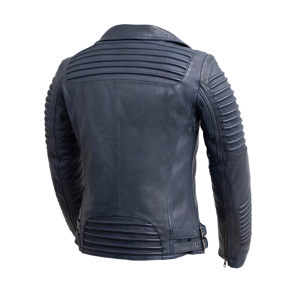 Queens - Women's Fashion Lambskin Leather Jacket (Navy Blue) Women's Fashion Leather Jacket Best Leather Ny