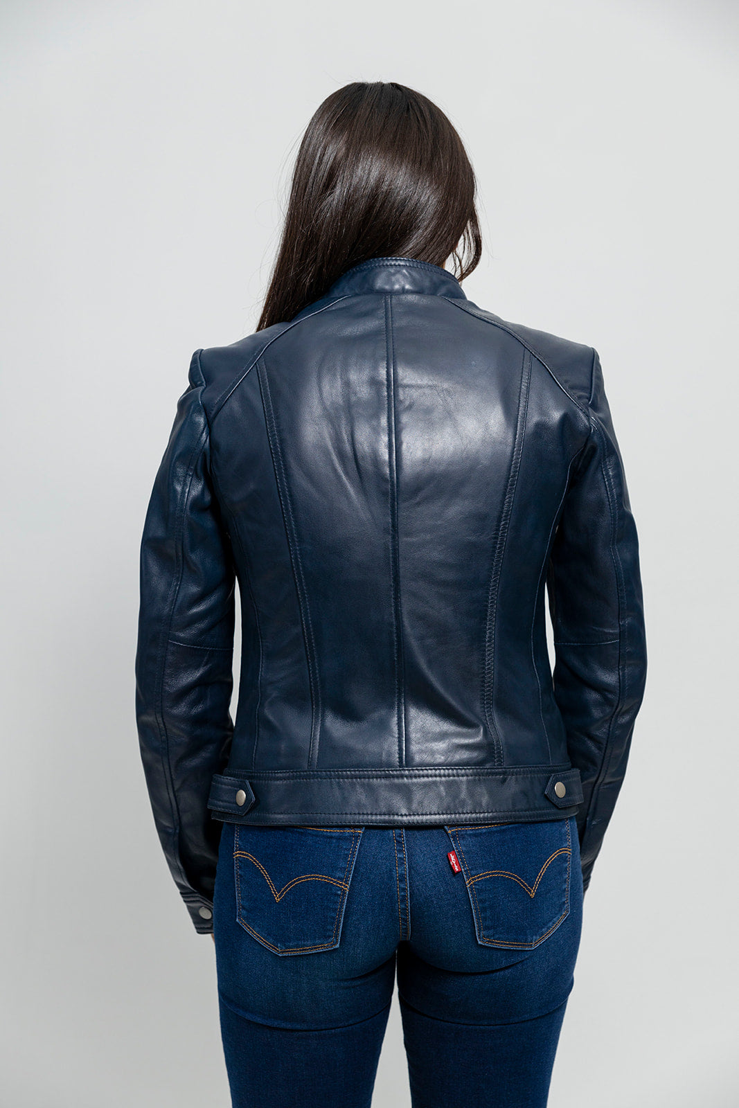 Favorite - Women's Fashion Leather Jacket (Blue) Women's Fashion Leather Jacket Best Leather Ny