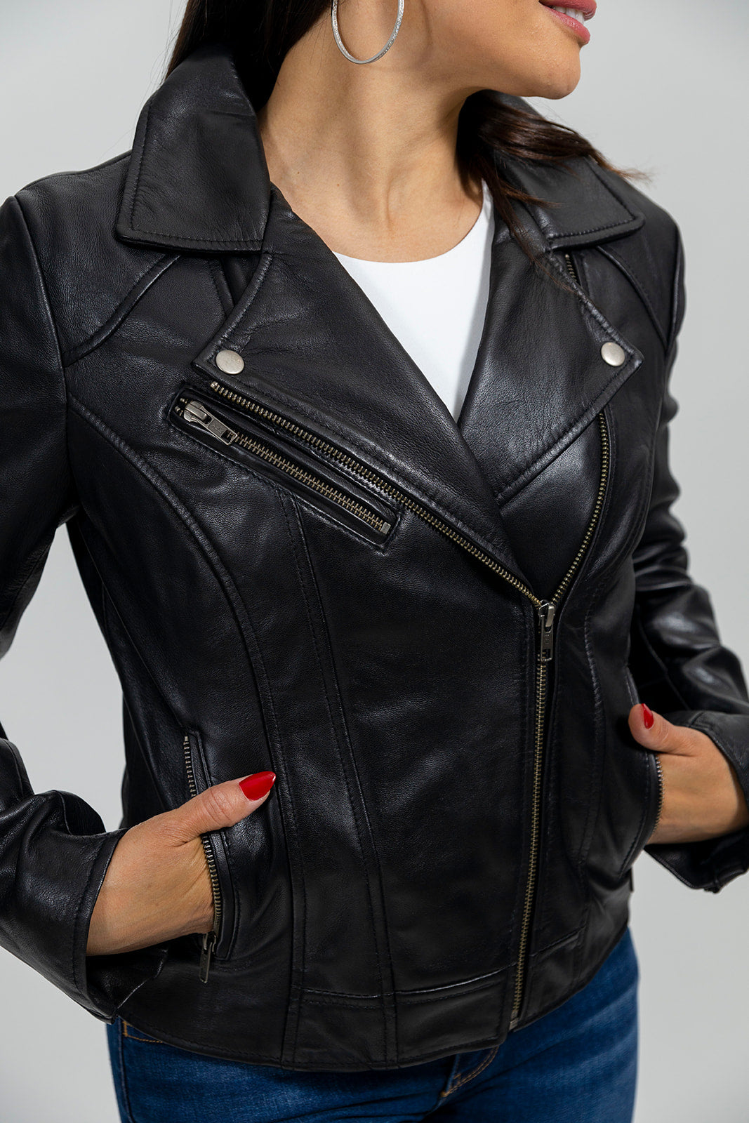 Betsy - Women's Fashion Lambskin Leather Jacket (Black) Women's Fashion Leather Jacket Best Leather Ny