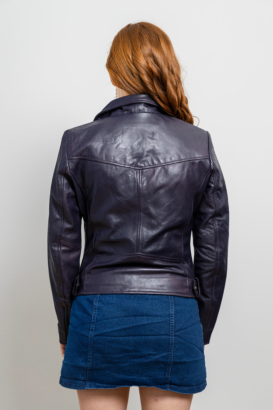 Chloe - Women's Fashion Lambskin Leather Jacket (Violet) Women's Fashion Leather Jacket Best Leather Ny