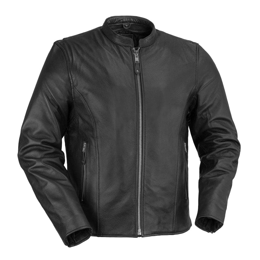 DAREDEVIL Café Style Men's Leather Motorcycle Jacket Men's Motorcycle Jacket Best Leather Ny Black XS