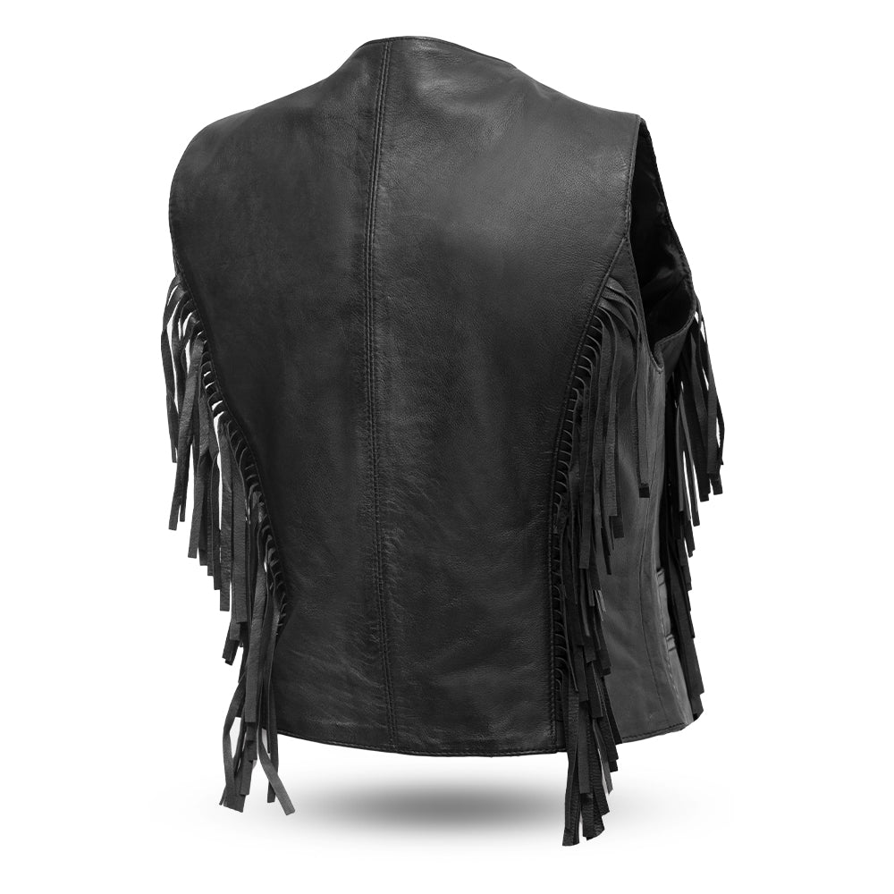 FRINGE Motorcycle Leather Vest Women's Leather Vest Best Leather Ny