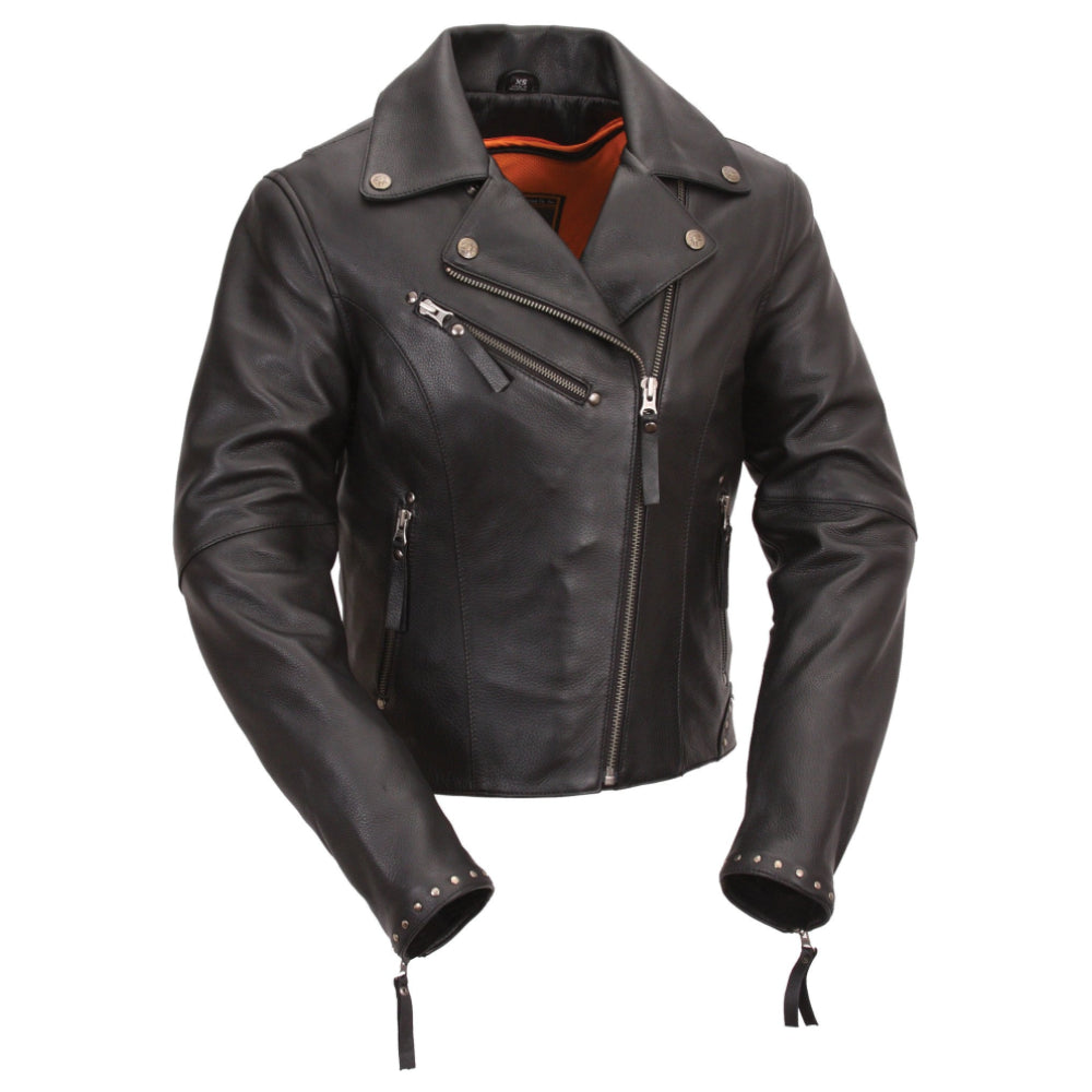 ARYA STARK Motorcycle Leather Jacket Women's Jacket Best Leather Ny XS Black 