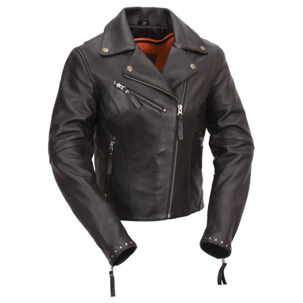 ARYA STARK Motorcycle Leather Jacket Women's Motorcycle Leather Jacket Best Leather Ny Black XS