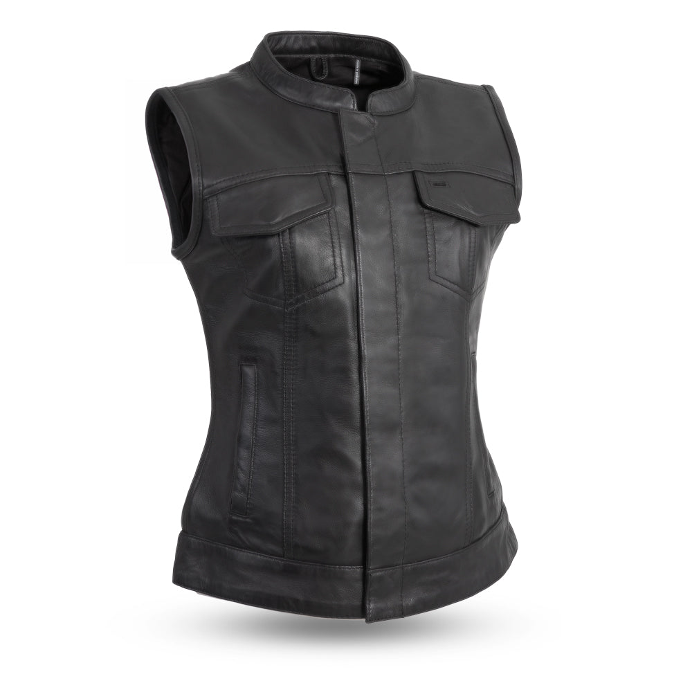 ARYA Motorcycle Leather Vest Women's Vest Best Leather Ny XS  