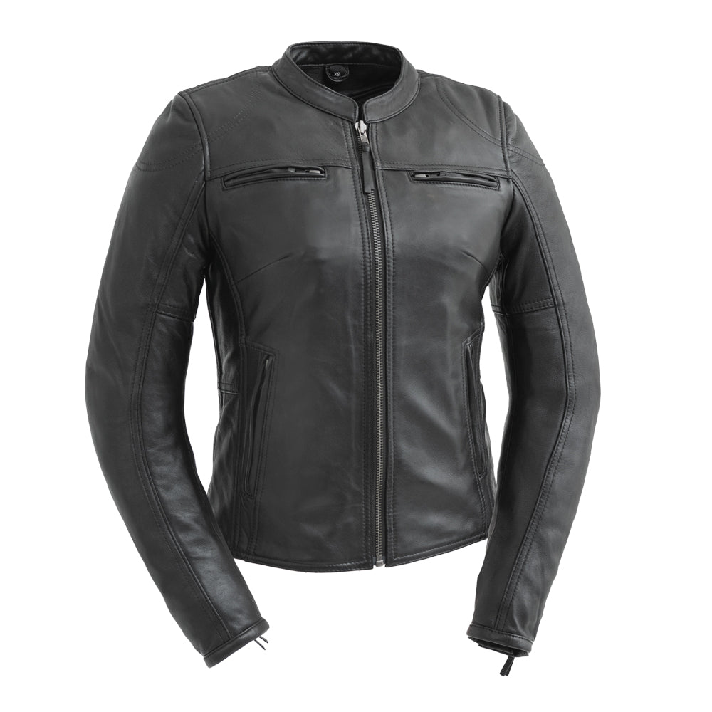 ASLAUG Motorcycle Leather Jacket Women's Motorcycle Leather Jacket Best Leather Ny XS