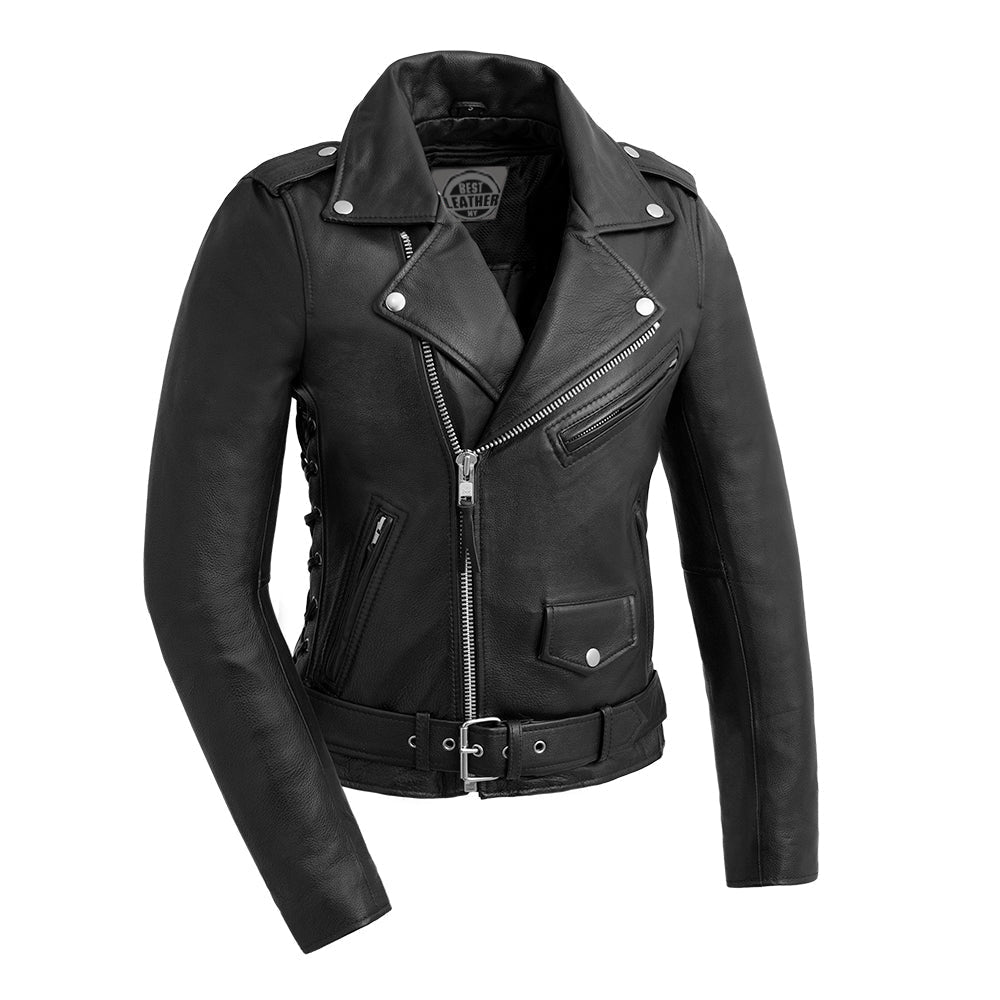 ASTRID Motorcycle Leather Jacket Women's Jacket Best Leather Ny XS Black 