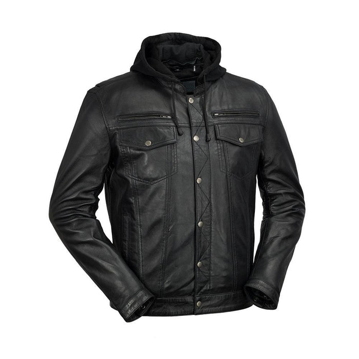 Axel - Men's Hooded Leather Jacket