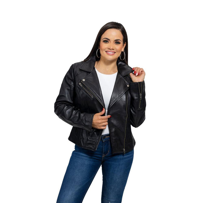 Betsy - Women's Fashion Lambskin Leather Jacket (Black) Women's Fashion Leather Jacket Best Leather Ny