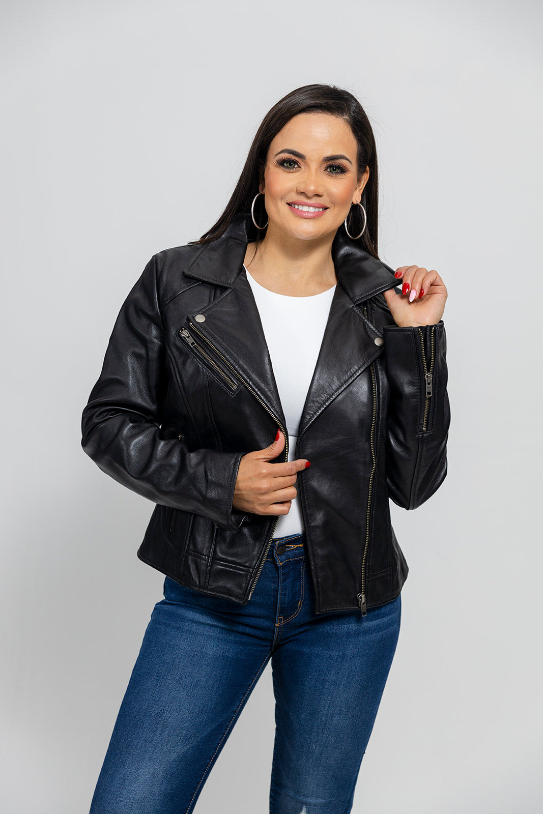 Betsy - Women's Fashion Lambskin Leather Jacket (Black) Women's Fashion Leather Jacket Best Leather Ny