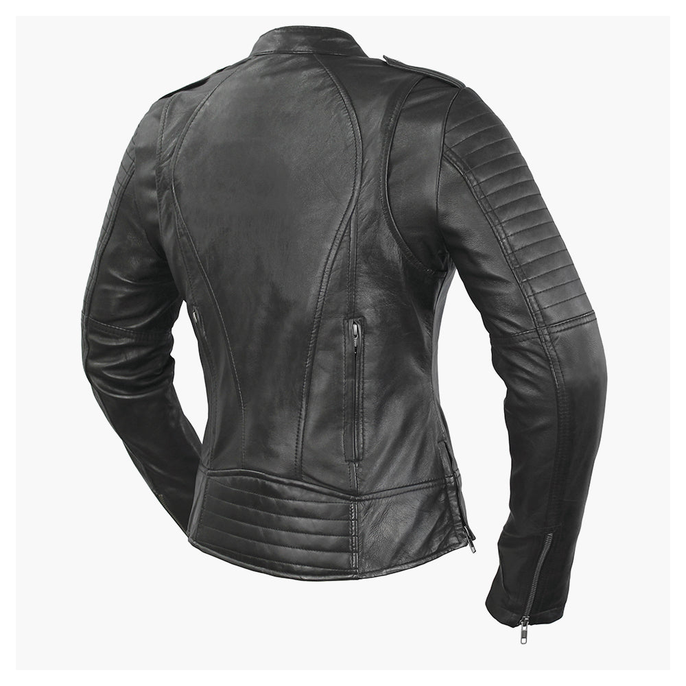 FASHIONABLE Motorcycle Leather Jacket Women's Motorcycle Leather Jacket Best Leather Ny