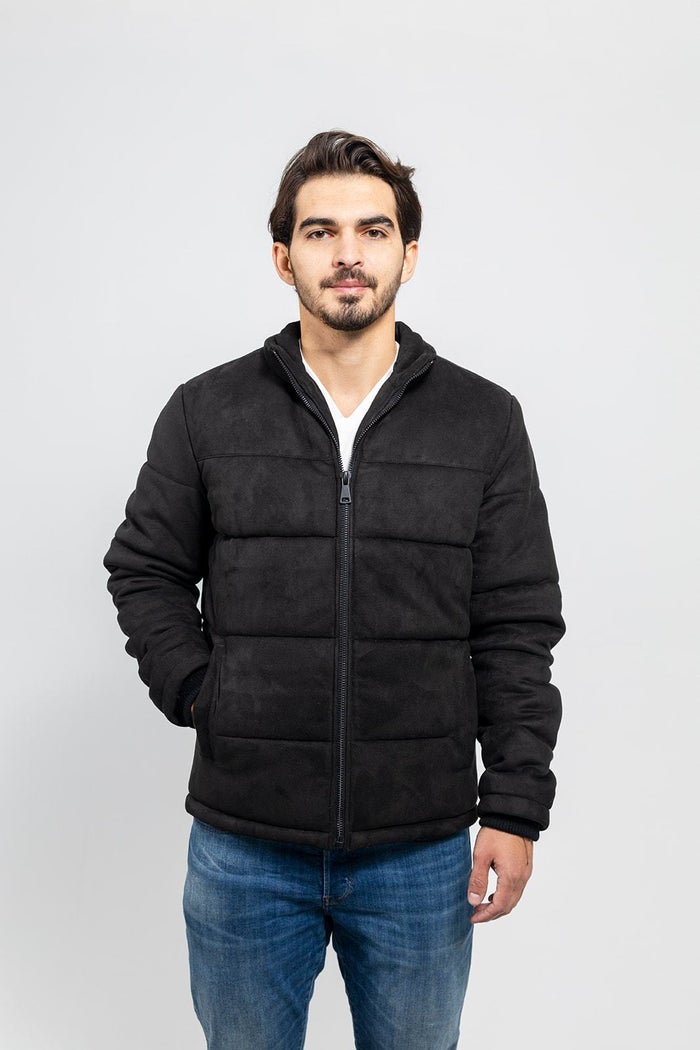 Brady - Men's Vegan Faux Suede Jacket Men's Vegan Jacket Best Leather Ny Black S