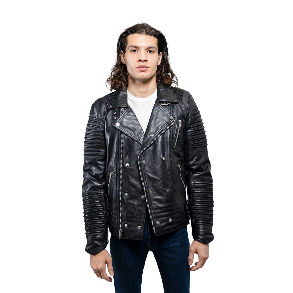 Brooklyn - Men's Fashion Lambskin Leather Jacket (Black) Men's Fashion Leather Jacket Best Leather Ny Black S