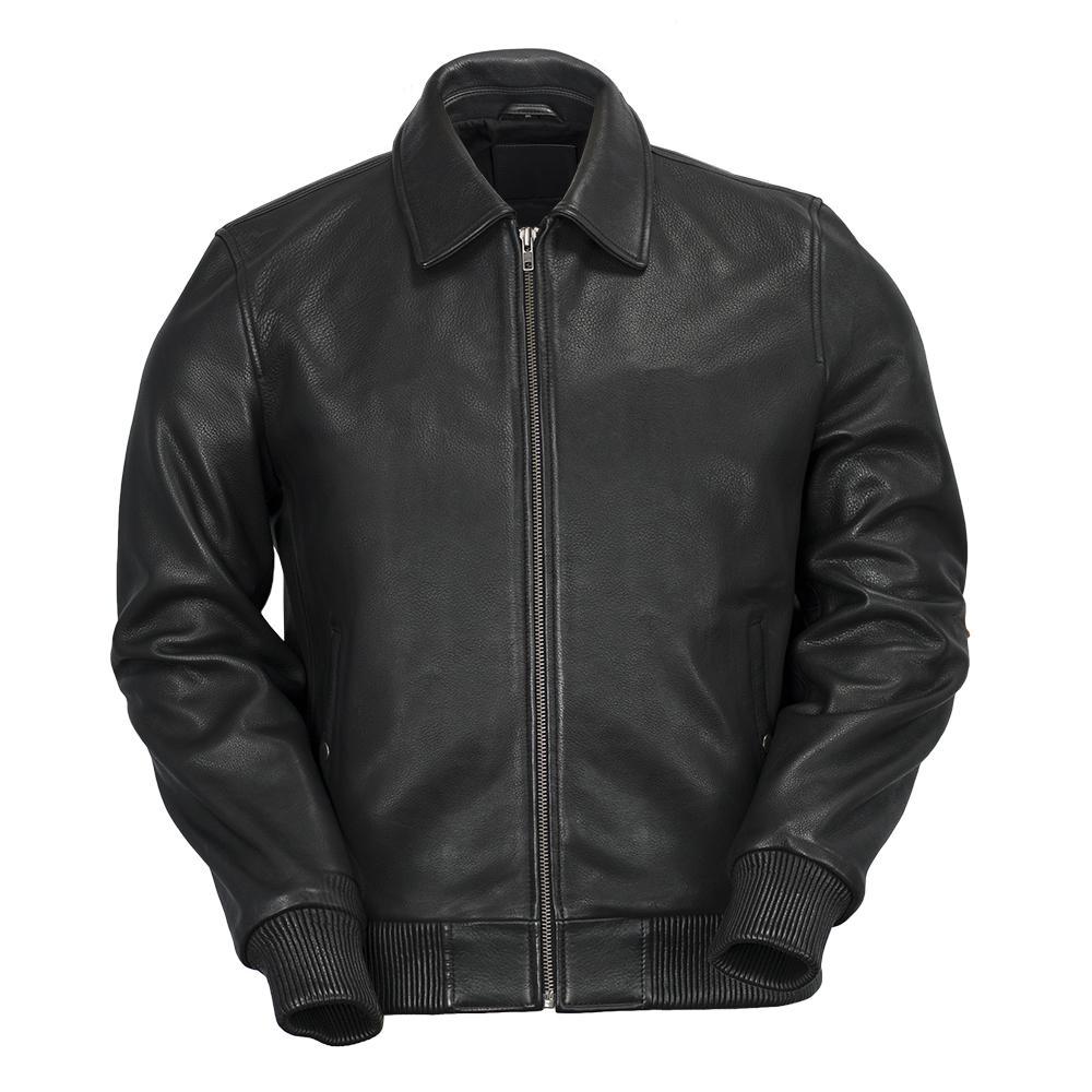 Castor - Men's Bomber Leather Jacket (Copy) Men's Fashion Leather Jacket Best Leather Ny XS Black
