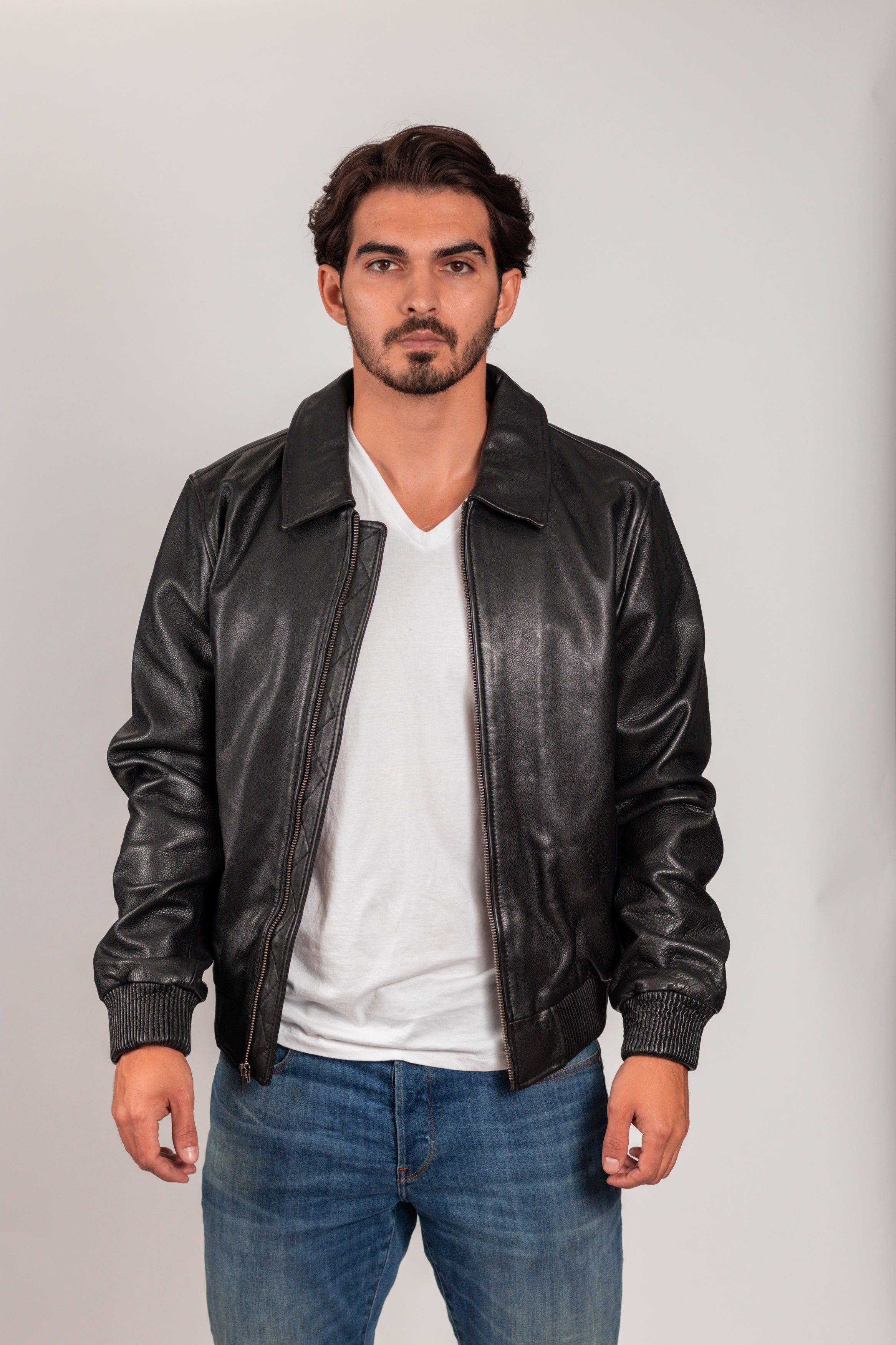 Castor - Men's Bomber Leather Jacket (Copy) Men's Fashion Leather Jacket Best Leather Ny