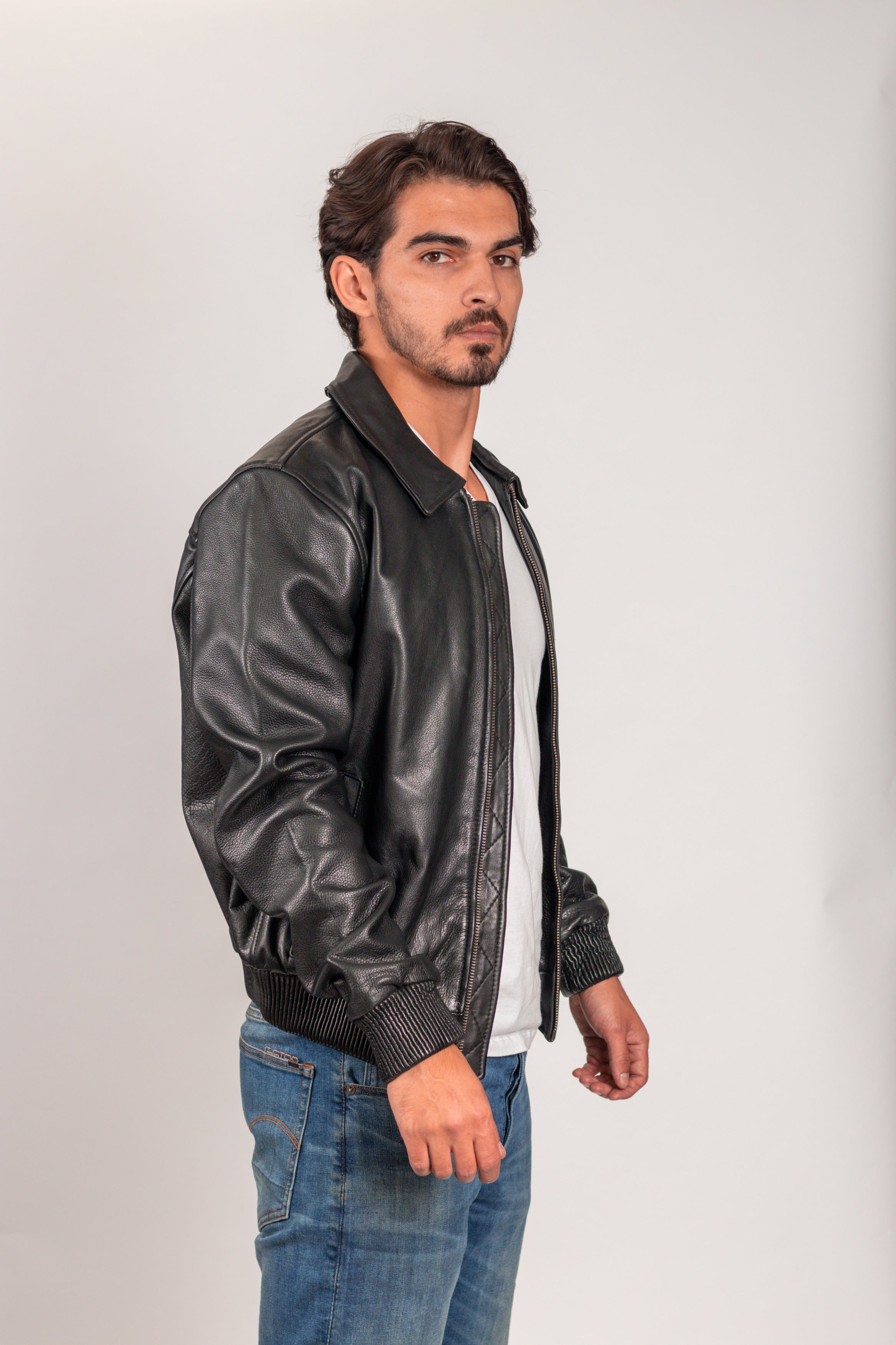 Castor - Men's Bomber Leather Jacket (Copy) Men's Fashion Leather Jacket Best Leather Ny