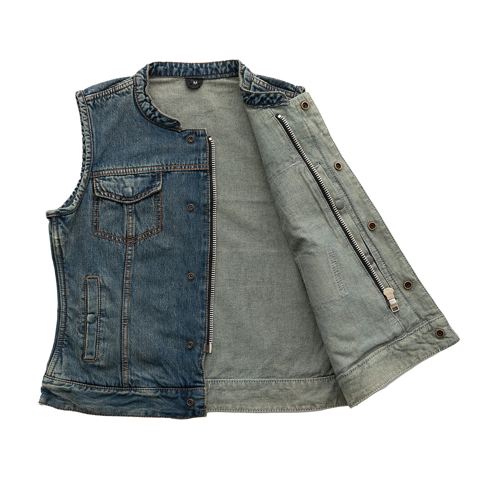CAT WOMEN Motorcycle Denim Vest Women's Denim Vest Best Leather Ny