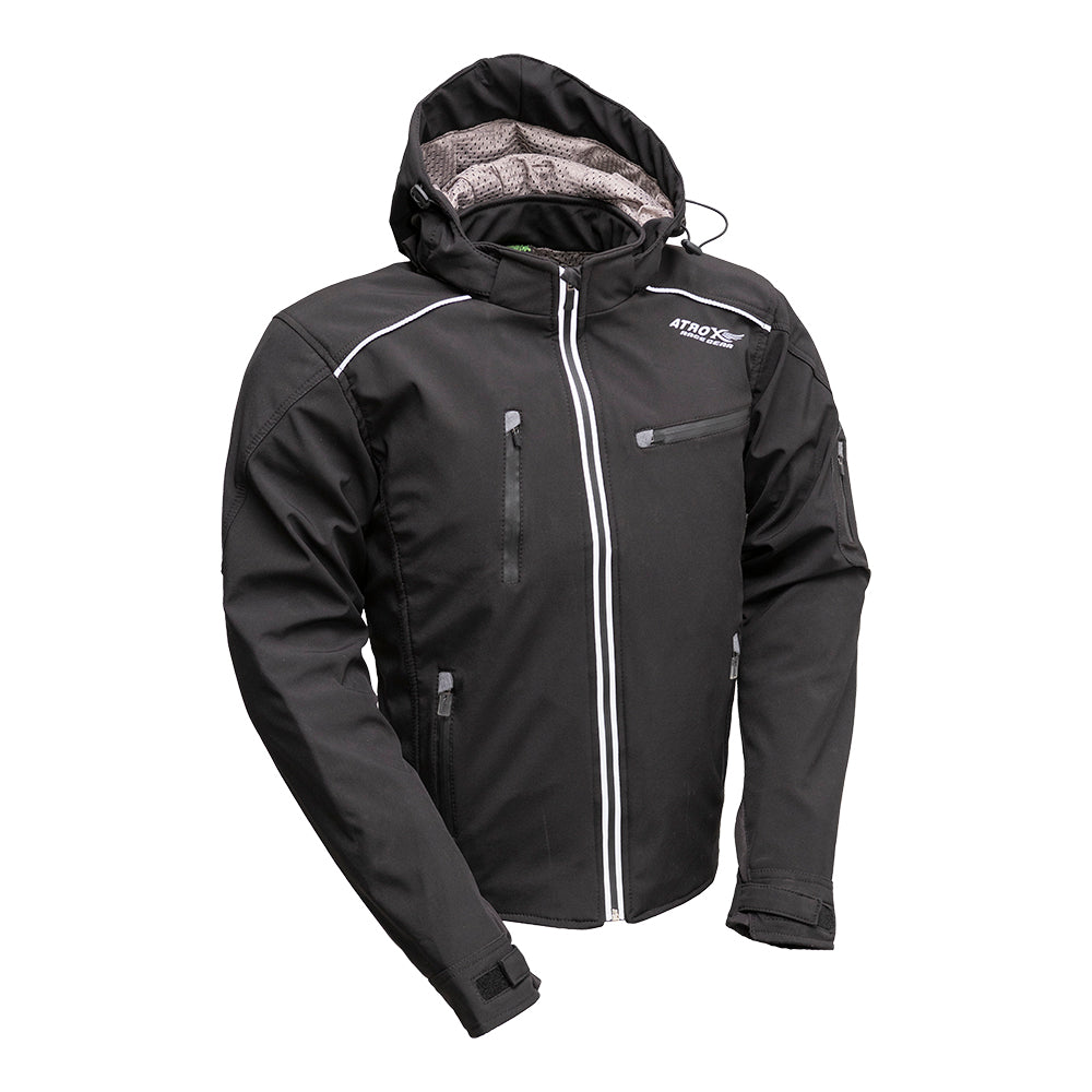 Avinghop Soft-Shell Touring Jacket Men's Soft-Shell Jacket Best Leather Ny Antique Grey / Black S