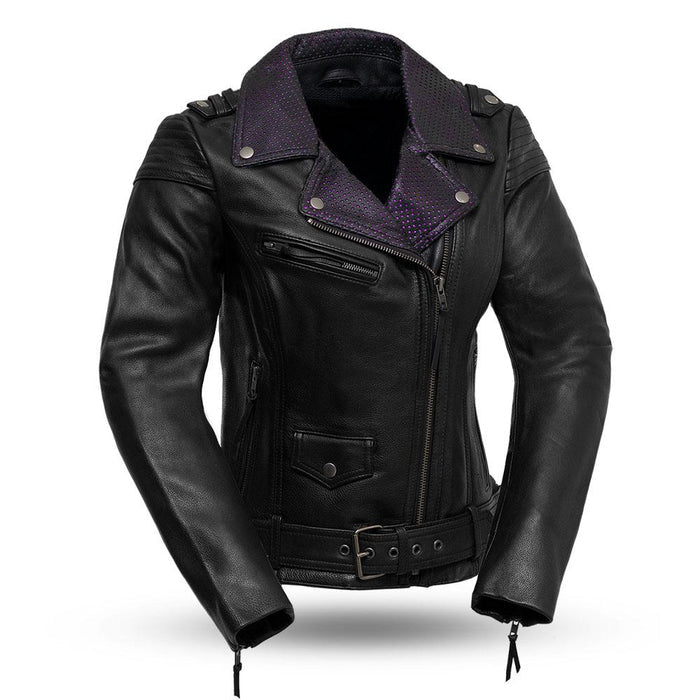 CERI Motorcycle Leather Jacket Women's Motorcycle Leather Jacket Best Leather Ny Black XS