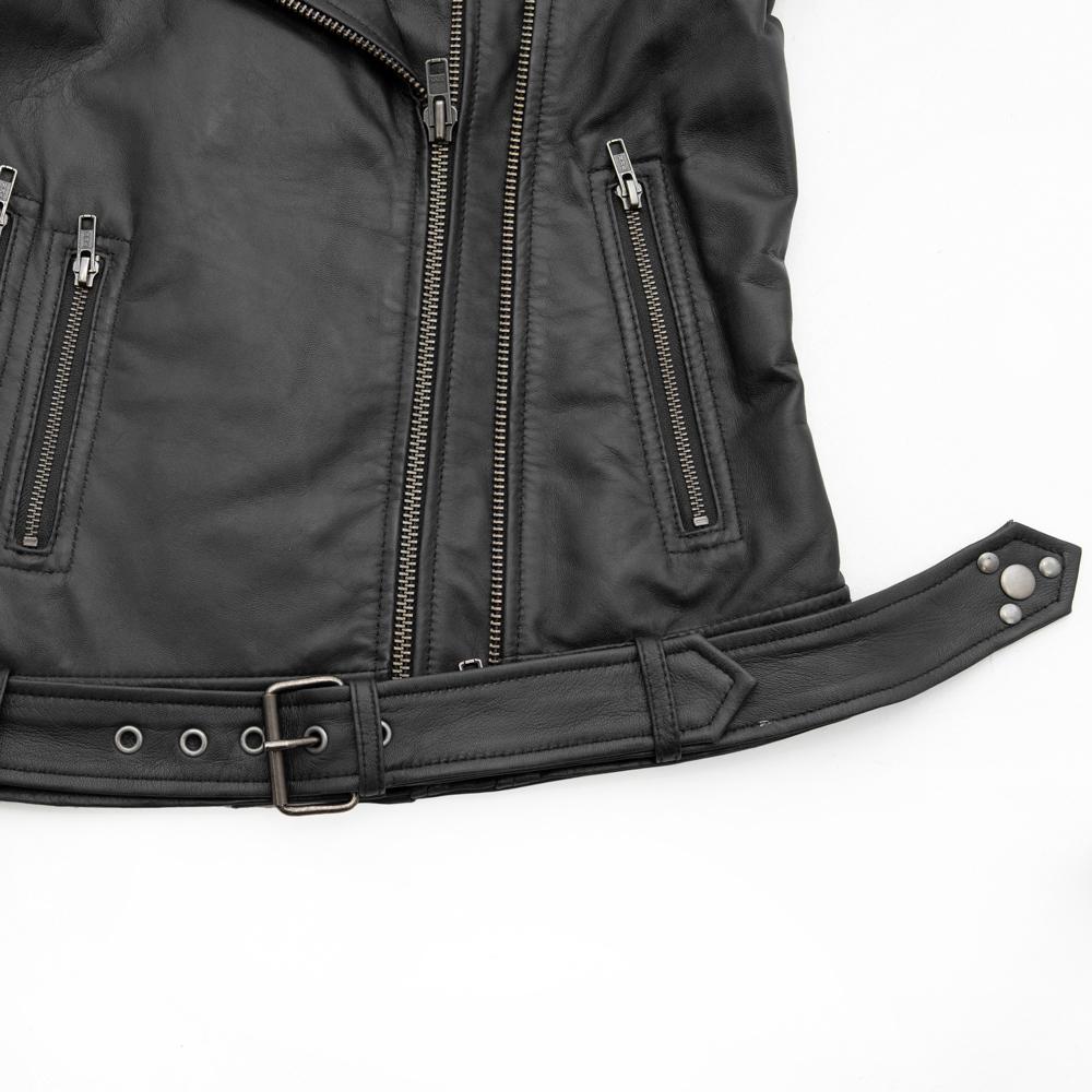 Chloe - Women's Fashion Lambskin Leather Jacket (Black)