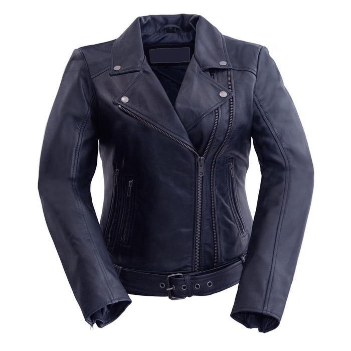 Chloe - Women's Fashion Lambskin Leather Jacket (Violet) Women's Fashion Leather Jacket Best Leather Ny Violet XS