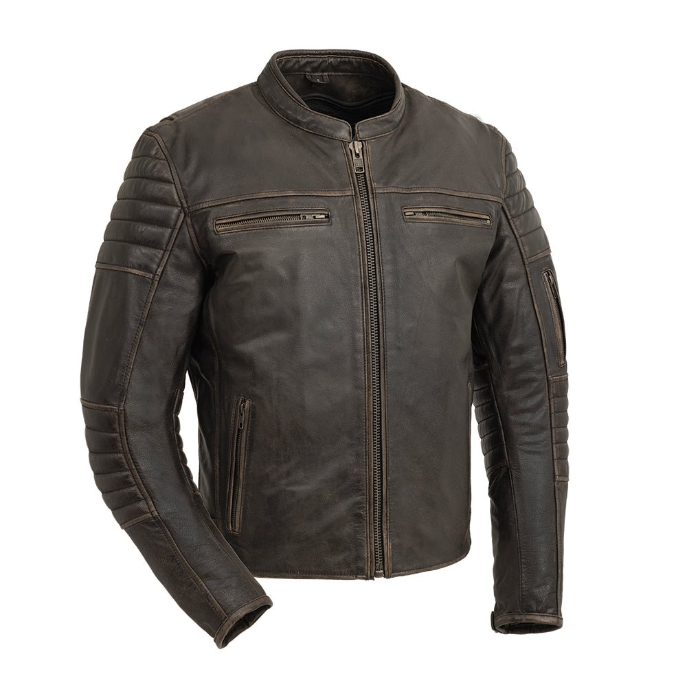 Kings - Men's Leather Motorcycle Jacket (Brown) Men's Motorcycle Jacket Best Leather Ny