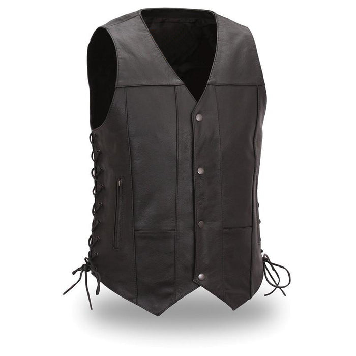 COSMO - Motorcycle Leather Vest Men's Vest Best Leather Ny S Standard 