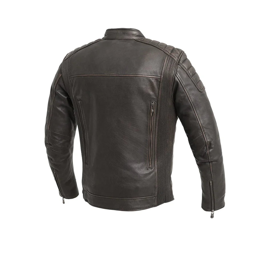 CRUSADER Motorcycle Leather Jacket Men's Motorcycle Jacket Best Leather Ny
