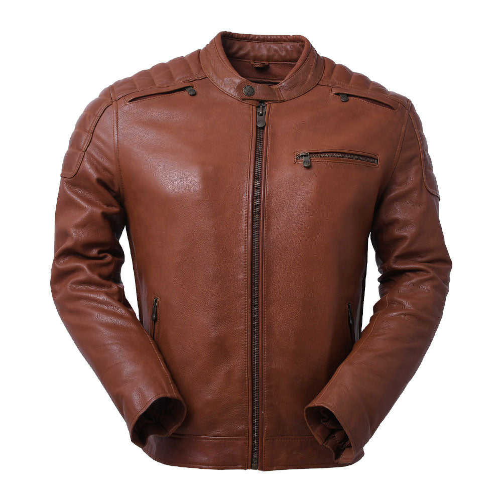 CRUSADER Motorcycle Leather Jacket (Brown) Men's Jacket Best Leather Ny S Whisky 