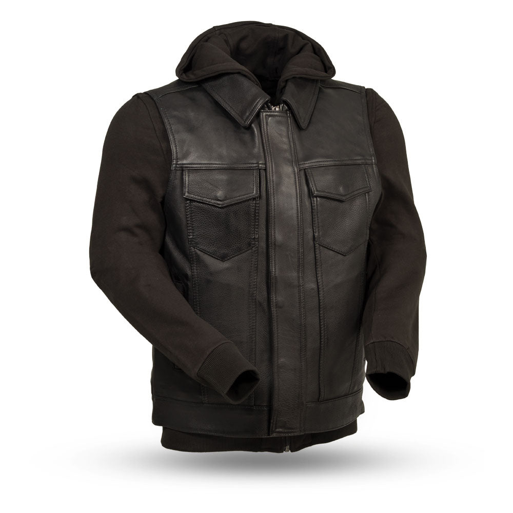 CRUZE - Motorcycle Leather Vest Men's Vest Best Leather Ny S Black Sweatshirt 