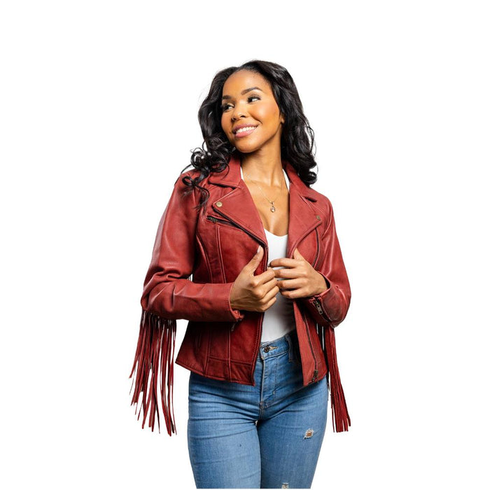 Daisy - Women's Fashion Leather Jacket (Oxblood) Women's Fashion Leather Jacket Best Leather Ny