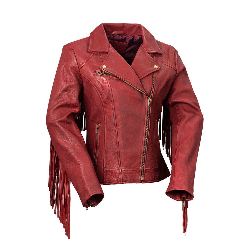 Daisy - Women's Fashion Leather Jacket (Oxblood) Jacket Best Leather Ny Oxblood XS 