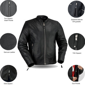DAREDEVIL Café Style Leather Jacket