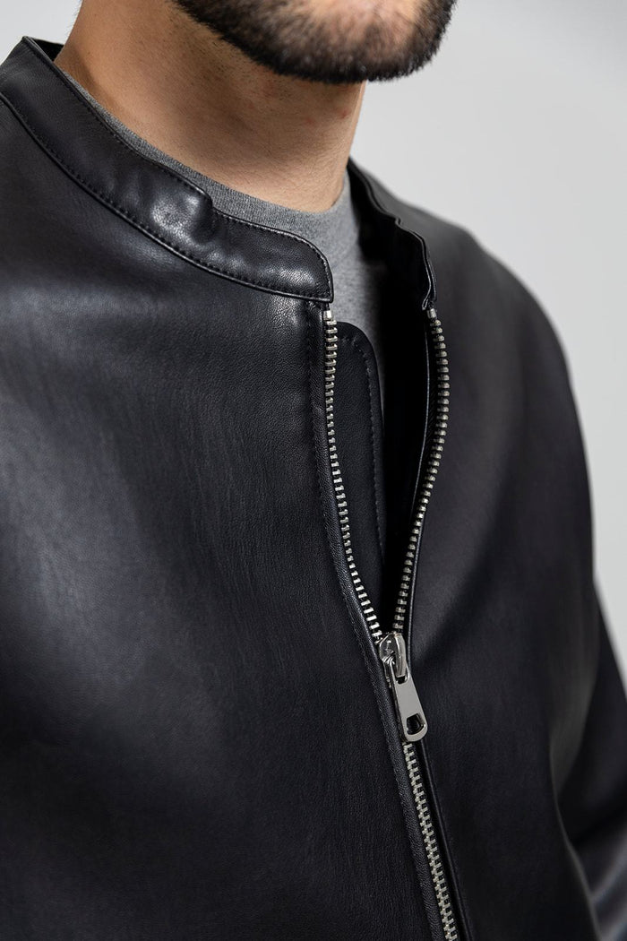 Dillon - Men's Vegan Faux Leather Jacket Jacket Best Leather Ny   