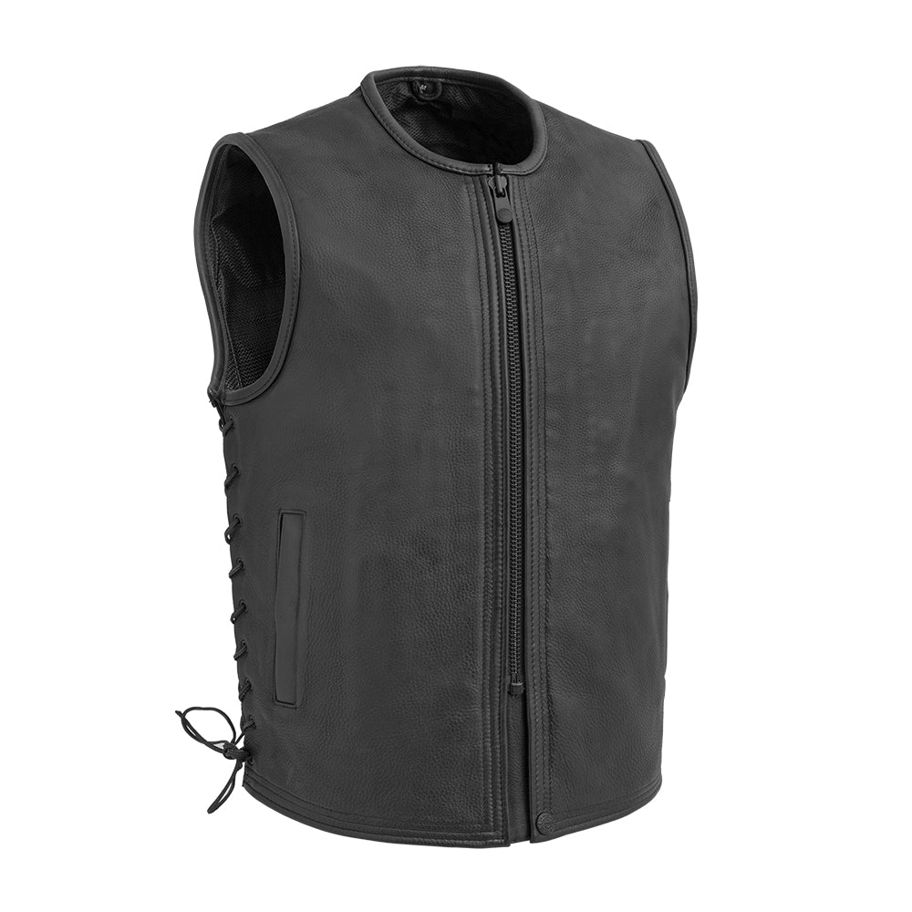 DUNKRIK - Motorcycle Leather Vest Men's Leather Vest Best Leather Ny Black S