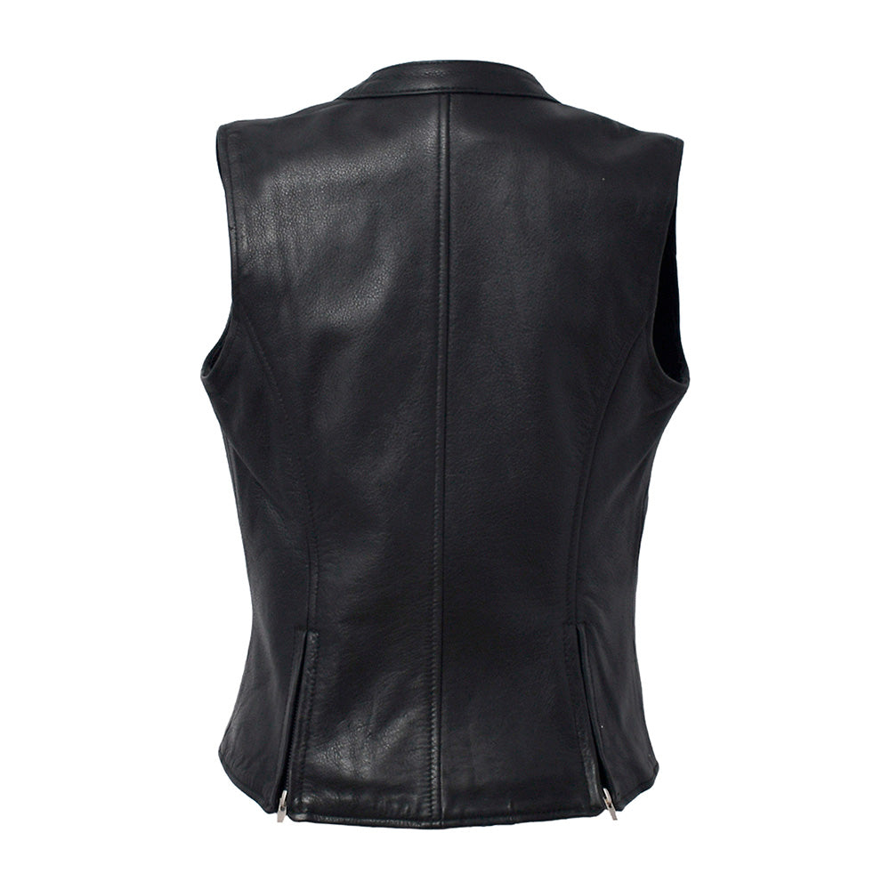FAIR RACER Motorcycle Leather Vest Women's Vest Best Leather Ny   