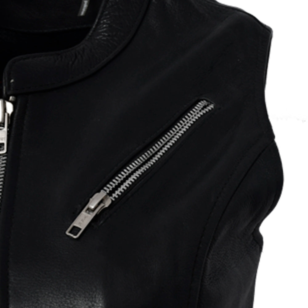 FAIR RACER Motorcycle Leather Vest Women's Leather Vest Best Leather Ny