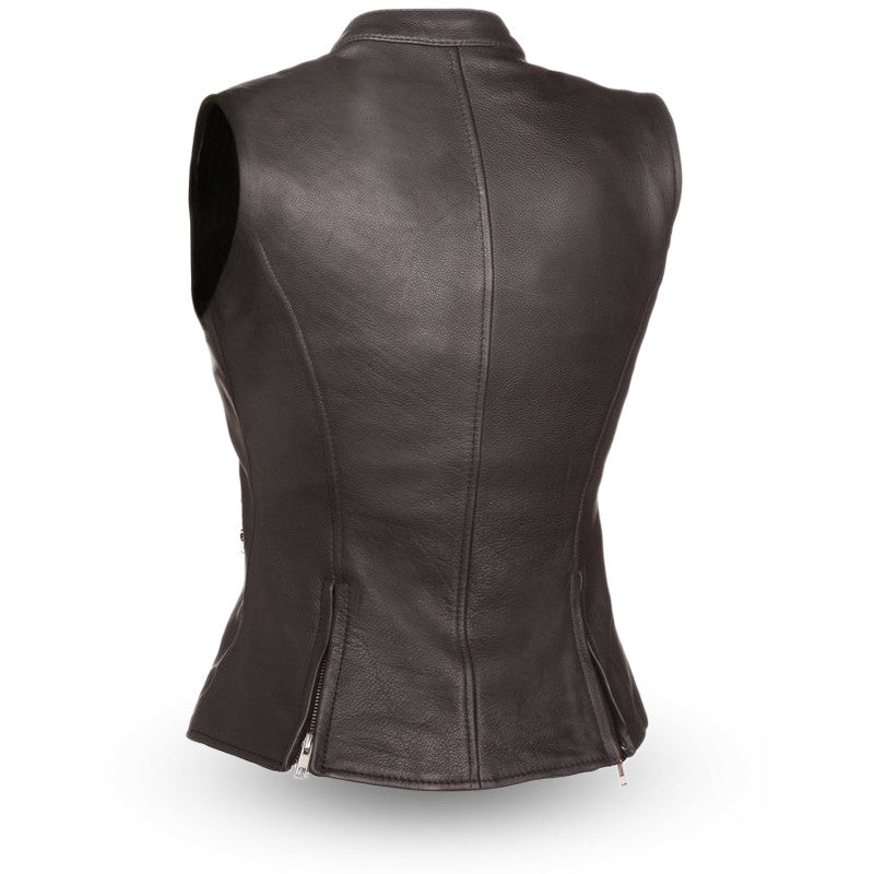 FAIR RACER Motorcycle Leather Vest Women's Leather Vest Best Leather Ny