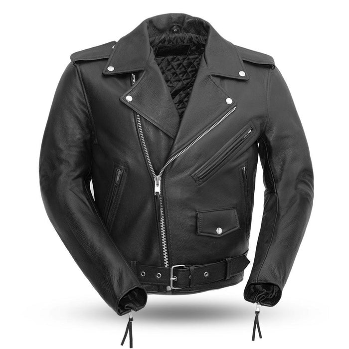 FANDOM Motorcycle Leather Jacket Men's Jacket Best Leather Ny XXS Black 