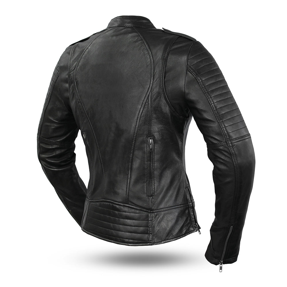 FASHIONABLE Motorcycle Leather Jacket Women's Jacket Best Leather Ny   