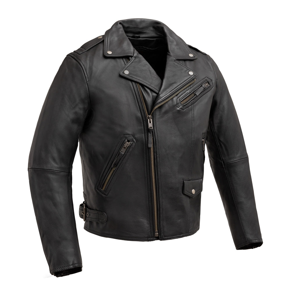 FAST SAGA Motorcycle Leather Jacket Men's Jacket Best Leather Ny S Black 