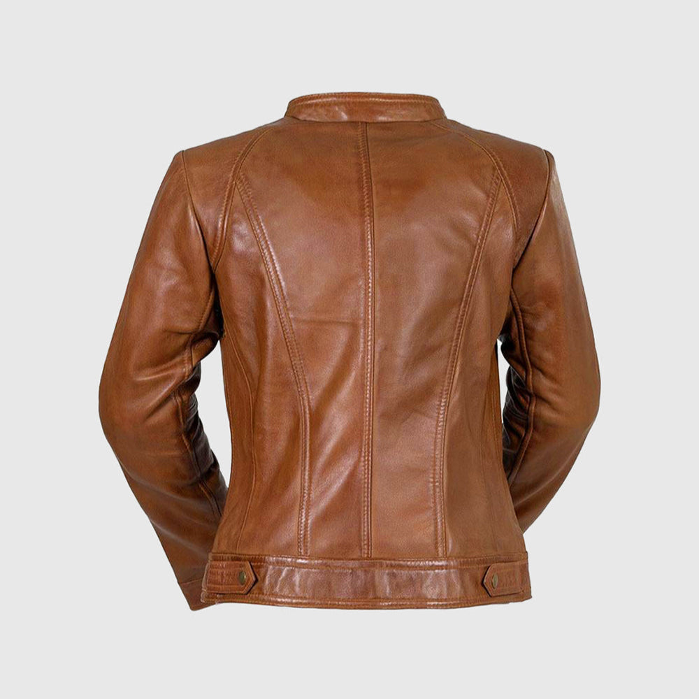 Favorite - Women's Fashion Leather Jacket (Whiskey) Women's Fashion Leather Jacket Best Leather Ny