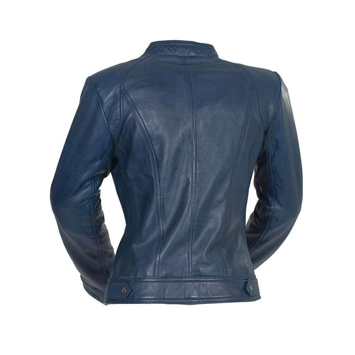 Favorite - Women's Fashion Leather Jacket (Blue) Women's Fashion Leather Jacket Best Leather Ny
