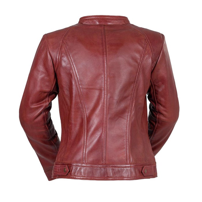 Favorite - Women's Fashion Leather Jacket (Oxblood) Women's Fashion Leather Jacket Best Leather Ny