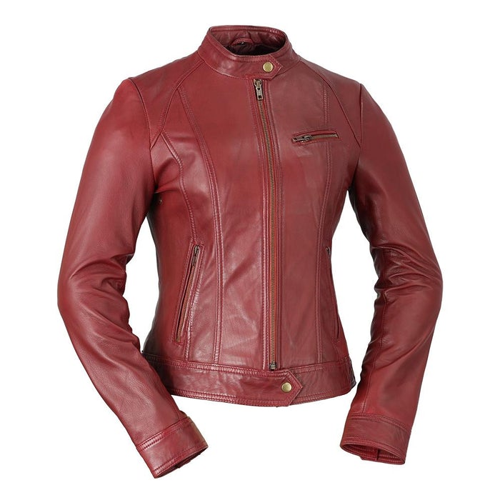 Favorite - Women's Fashion Leather Jacket (Oxblood) Jacket Best Leather Ny XS Oxblood 