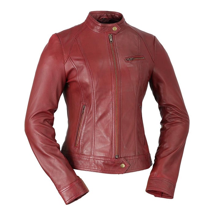Favorite - Women's Fashion Leather Jacket (Oxblood) Women's Fashion Leather Jacket Best Leather Ny XS Oxblood